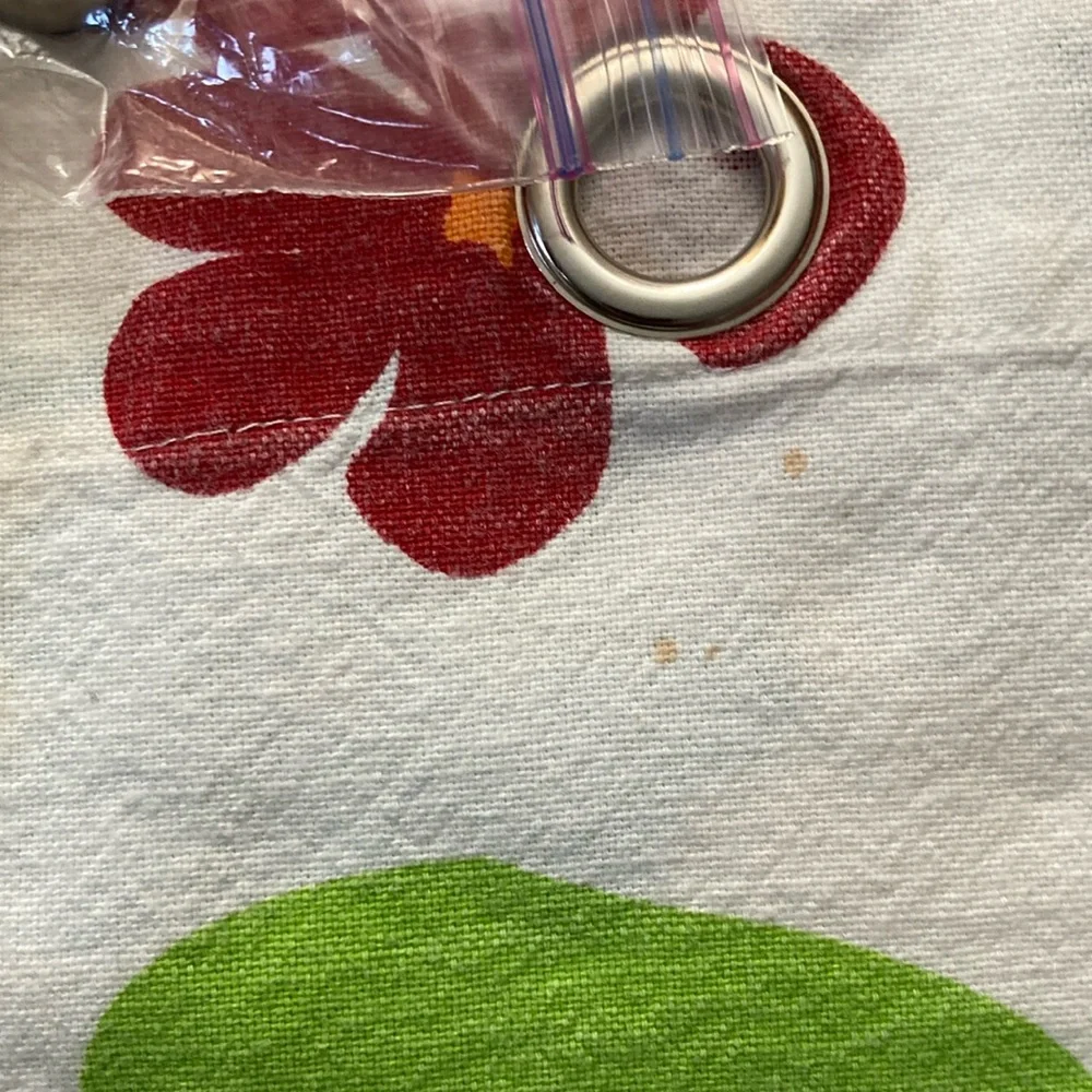 Floral Shower Curtain with Hooks